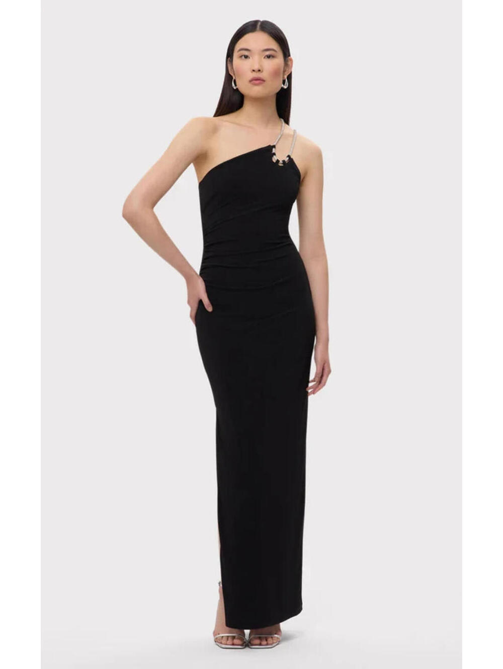 NEW, HERVE LEGER THE GENEVIEVE GOWN in Black Sz S #MD1802